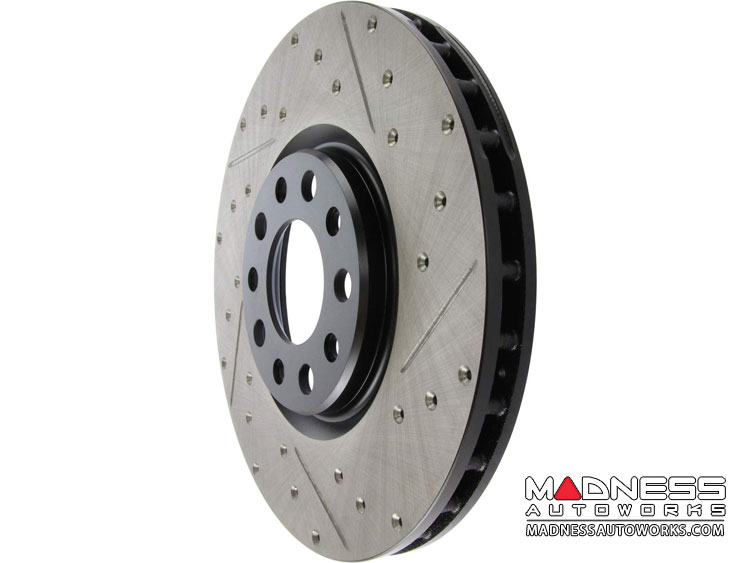 Dodge Dart Performance Brake Rotor - StopTech - Drilled + Slotted - Front Right