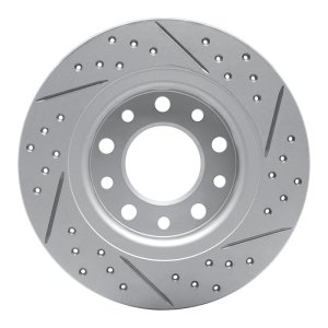 Dodge Dart Brake Rotor (1) - Rear Left - DFC - Geoperformance Rotor - Drilled & Slotted - `13-`16