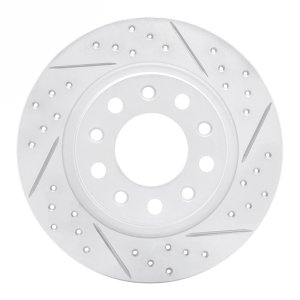 Dodge Dart Brake Rotor (1) - Rear Right - DFC - Drilled & Slotted Geoperformance - `13-`16
