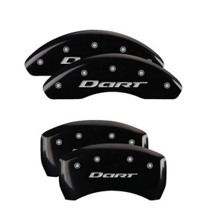 Dodge Dart Caliper Covers (4) - Front + Rear - MGP - Dart - Black - `13-`16