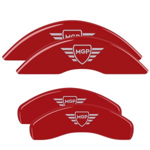Dodge Dart Caliper Covers - Front + Rear - MGP - Standard - Red - `13-`16