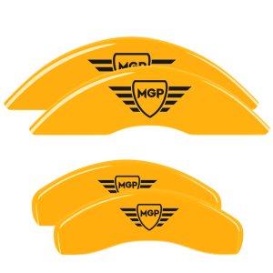 Dodge Dart Caliper Covers - Front + Rear - MGP - MGP 4 Standard - Yellow - `13-`16