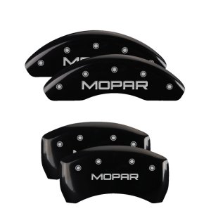 Dodge Dart Caliper Covers - Front + Rear - MGP - MOPAR Engraved - Black - `13-`16