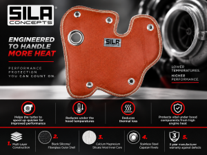 Dodge Dart Thermal Turbo Blanket - 1.4L Turbo - SILA Concepts - Red Silicone/ Fiberglass