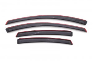 Dodge Dart Window Deflectors - Front & Rear - AVS - In-Channel - Smoke - `13-`16