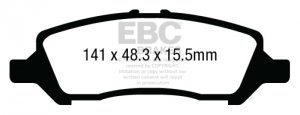 Dodge Dart Brake Pads - Rear - EBC - Ultimax2 - Black - 2012