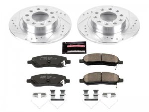 Dodge Dart Brake Kit - Rear - PowerStop - Drilled & Slotted Rotors + Carbon-Fiber Ceramic Pads - `13-`16