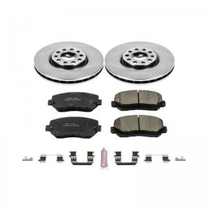 Dodge Dart Brake Pads + Rotors - Front - PowerStop - Autospecialty Rotors + Z17 Evolution Plus Pads - `13-`16