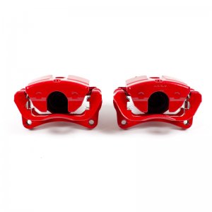 Dodge Dart Brake Calipers (2) - Front - PowerStop - Floating Caliper with Bracket - Red - `13-`16