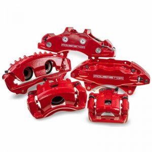 Dodge Dart Brake Calipers (2) - Front - PowerStop - Floating Caliper with Bracket - Red - `13-`16