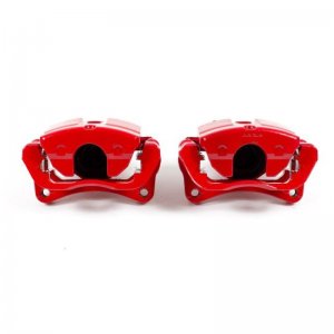 Dodge Dart Brake Calipers (2) - Front - PowerStop - Floating Caliper with Bracket - Red - `13-`16