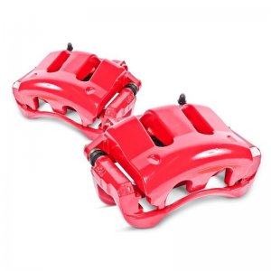 Dodge Dart Brake Calipers - Rear - PowerStop - With Brackets - Red - `13-`16