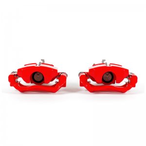 Dodge Dart Brake Calipers - Rear - PowerStop - With Brackets - Red - `13-`16