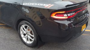 Dodge Dart Mud Flap - Rally Armor - UR Black with Red Logo - Black - `13-`16