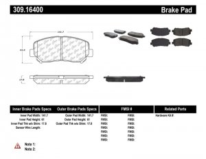 Dodge Dart Brake Pads - Front - Stoptech - Sport - `13-`15