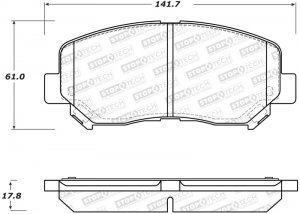 Dodge Dart Brake Pads - Rear - Stoptech - ST Sport - 2016