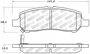 Dodge Dart Brake Pads - Rear - Stoptech - Sport - `13-`16