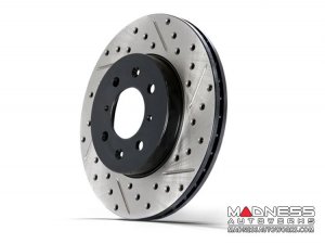 Dodge Dart Performance Brake Rotor (1) - Front Right - StopTech - Drilled + Slotted 