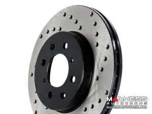Dodge Dart Performance Brake Rotor (1) - Front Left - Centric - Drilled + Vented 