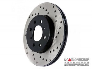 Dodge Dart Performance Brake Rotor (1) - Front Left - Centric - Drilled + Vented 