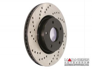 Dodge Dart Performance Brake Rotor (1) - Front Left - Centric - Drilled + Vented 