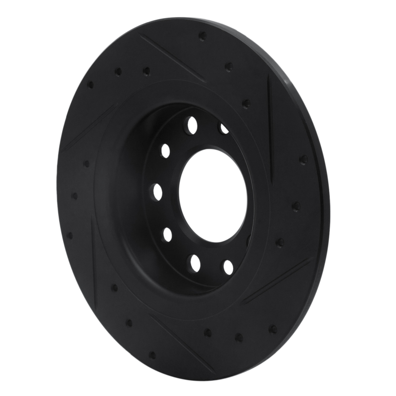 Dodge Dart Brake Rotor (1) - Rear Left - DFC - Drilled & Slotted - Black - `13-`16