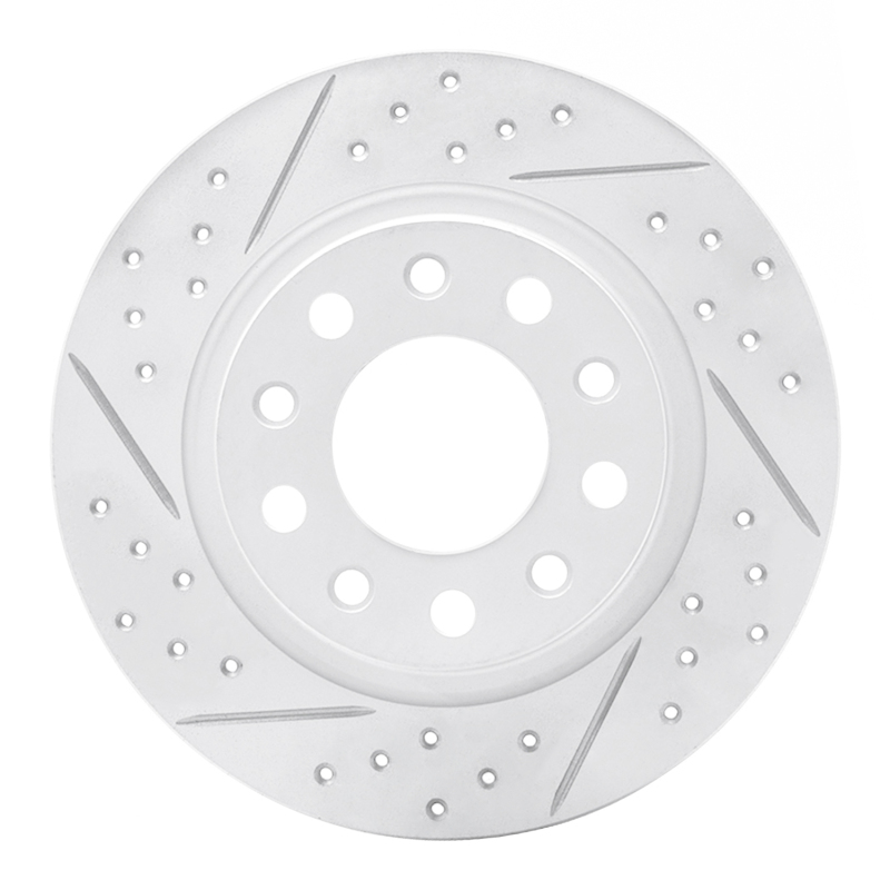 Dodge Dart Brake Rotor (1) - Rear Left - DFC - Geoperformance Rotor - Drilled & Slotted - `13-`16