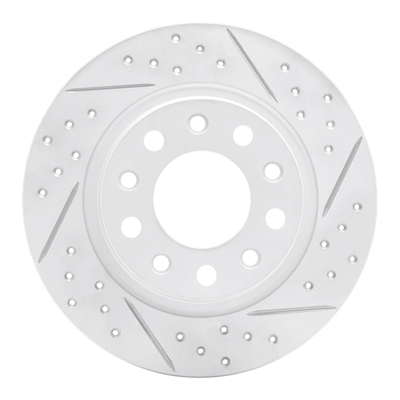 Dodge Dart Brake Rotor (1) - Rear Right - DFC - Drilled & Slotted Geoperformance - `13-`16