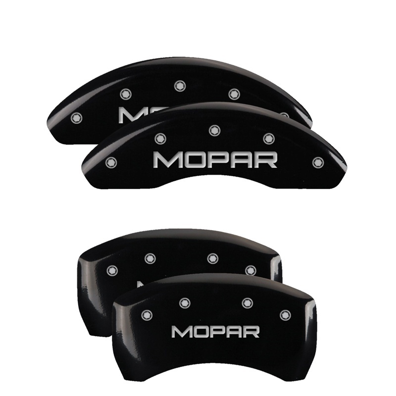 Dodge Dart Caliper Covers - Front + Rear - MGP - MOPAR Engraved - Black - `13-`16