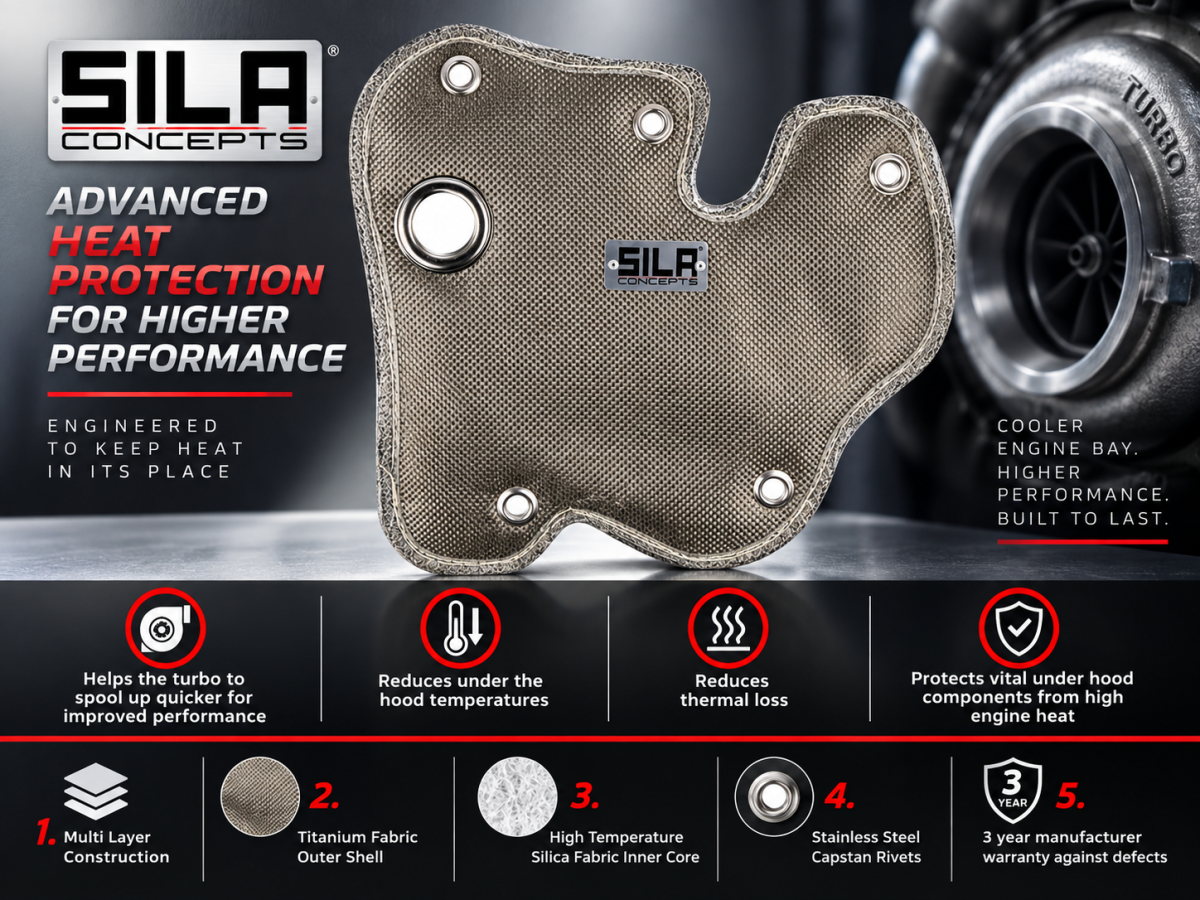 Dodge Dart Thermal Turbo Blanket - 1.4L Turbo - SILA Concepts - Titanium Dodge Dart Thermal Turbo Blanket - 1.4L Turbo - SILA Concepts - Titanium