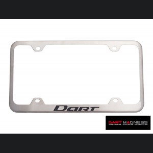 Dodge Dart License Plate Frame - Wideplate - Chrome Stainless Steel w/ Dart Logo