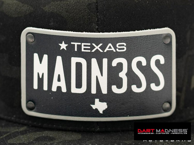Cap - Snapback Style - Camo Design - w/ Texas Black Plate + MADN3SS