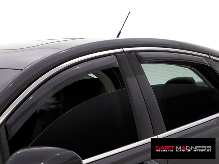 Dodge Dart Side Window Air Deflectors - 4 Piece Set - In-Channel Mount
