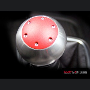 Dodge Dart Gear Shift Knob - Polished Billet Knob w/ Red Top
