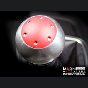 Dodge Dart Gear Shift Knob - Polished Billet Knob w/ Red Top
