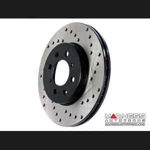 Dodge Dart Performance Brake Rotor - Drilled + Vented - Front Left