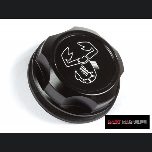 Dodge Dart Oil Cap - Scorpion Logo - Black Anodized Billet